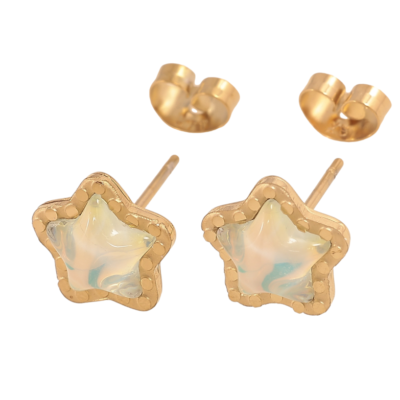 Серьги Xuping TTM Stainless Steel цвет 14К пусеты "Звезды" фото №7