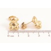 Сережки Xuping TTM Stainless Steel колір 14К пусети "Ведмедики" фото №2