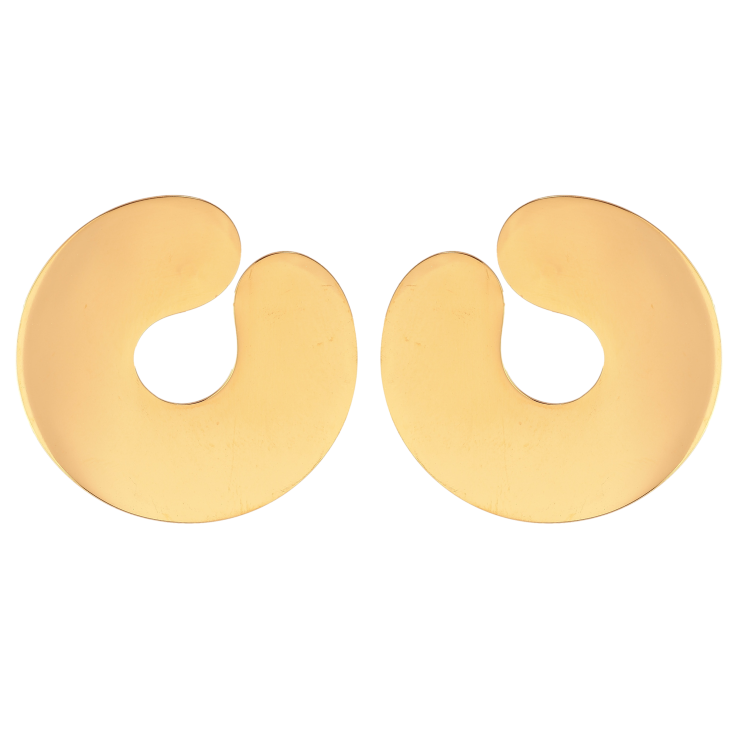 Серьги Xuping TTM Stainless Steel цвет 14К пусеты "Декоративные круги" фото №23