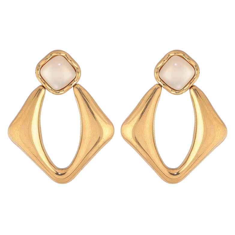 Сережки Xuping TTM Stainless Steel колір 14К пусети "Декоративні підвіски" фото №13