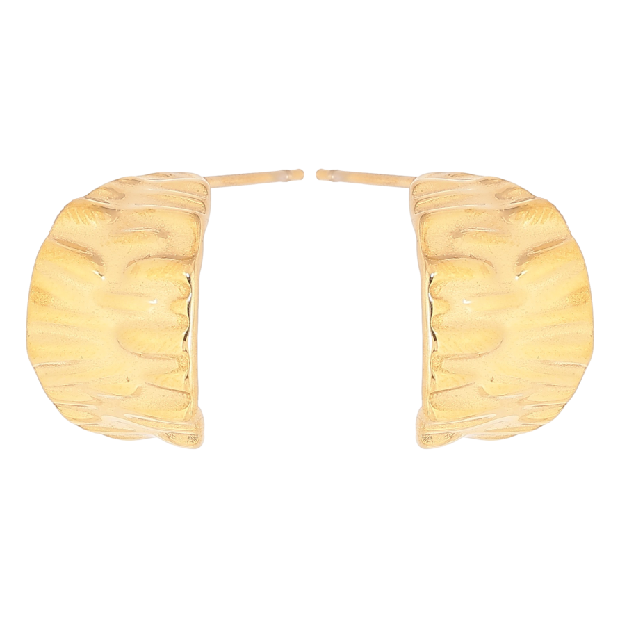 Серьги Xuping TTM Stainless Steel цвет 14К пусеты "Декоративные дуги" фото №1