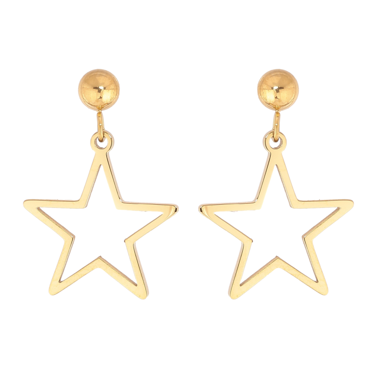 Сережки Xuping TTM Stainless Steel колір 14К пусети зірки фото №21