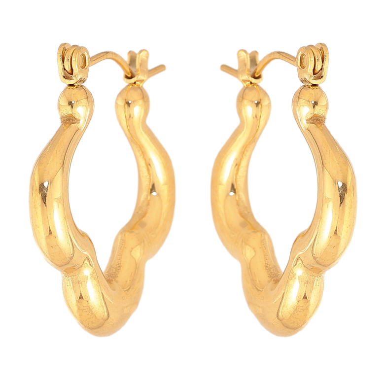 Сережки Xuping TTM Stainless Steel колір 14К замок-шпилька "Декоративний візерунок" фото №24 Сережки Xuping TTM Stainless Steel колір 14К замок-шпилька "Декоративний візерунок" фото №24