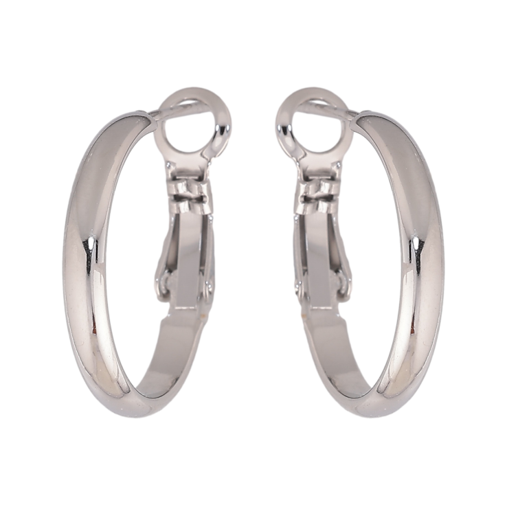 Серьги Xuping TTM Stainless Steel цвет Родий кольца (конго) "Классические" ø 2см фото №15 Серьги Xuping TTM Stainless Steel цвет Родий кольца (конго) "Классические" ø 2см фото №15