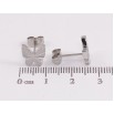 Сережки Xuping TTM Stainless Steel колір Родій пусети "Метелики" фото №2