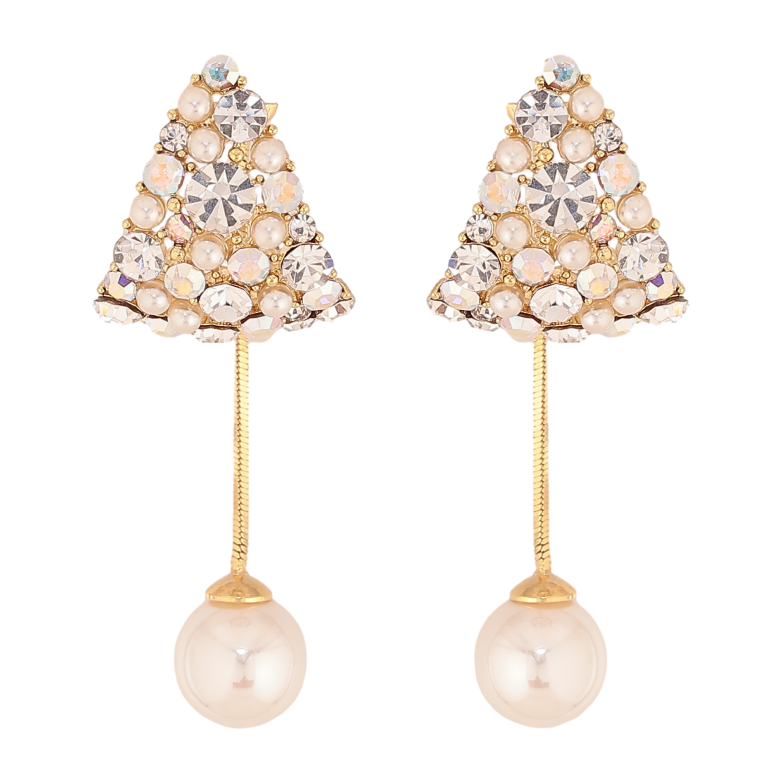 Серьги Xuping цвет 14K с кристаллами Swarovski пусеты "Авангард с кристаллами АВ и жемчужинами ø 8мм" фото №2 Серьги Xuping цвет 14K с кристаллами Swarovski пусеты "Авангард с кристаллами АВ и жемчужинами ø 8мм" фото №2