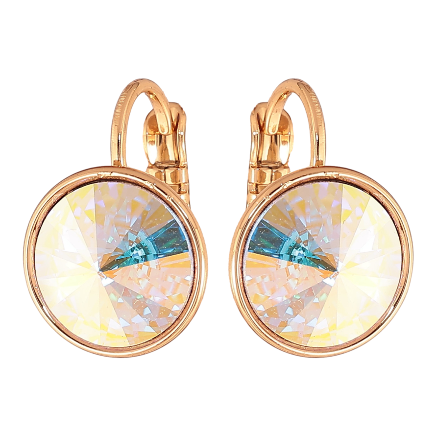 Сережки Xuping колір 18К із кристалами Swarovski французький замок "Кристали АВ" ø 12мм фото №1 Сережки Xuping колір 18К із кристалами Swarovski французький замок "Кристали АВ" ø 12мм фото №1