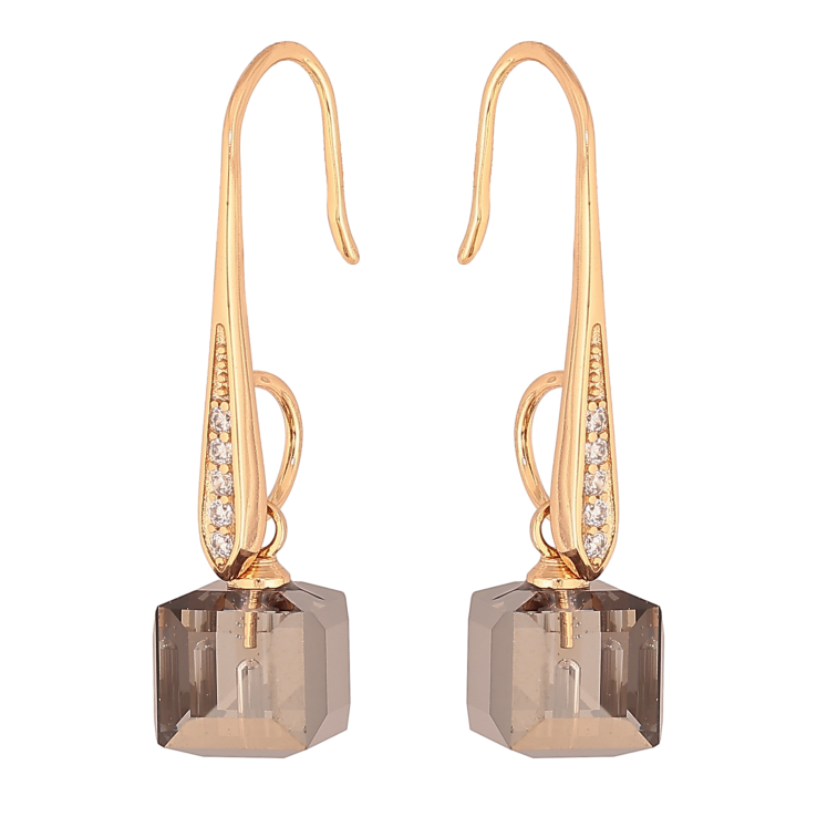 Сережки Xuping колір 18K з кристалами Swarovski французький замок "Кристали Silver Night" фото №7 Сережки Xuping колір 18K з кристалами Swarovski французький замок "Кристали Silver Night" фото №7