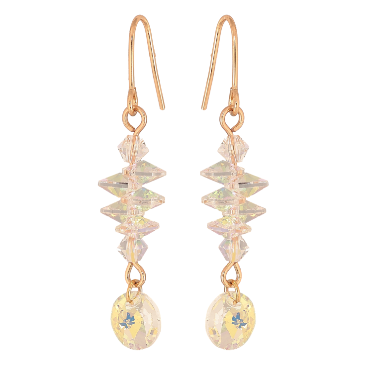 Сережки Xuping колір 18K з кристалами Swarovski французький замок "Кристали Shimmer" фото №11 Сережки Xuping колір 18K з кристалами Swarovski французький замок "Кристали Shimmer" фото №11