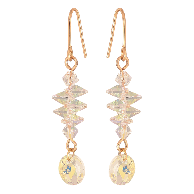 Сережки Xuping колір 18K з кристалами Swarovski французький замок "Кристали Shimmer" фото №7 Сережки Xuping колір 18K з кристалами Swarovski французький замок "Кристали Shimmer" фото №7