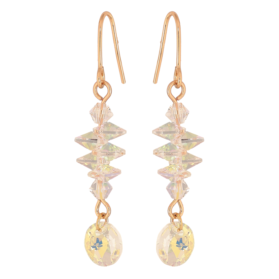 Сережки Xuping колір 18K з кристалами Swarovski французький замок "Кристали Shimmer" фото №1