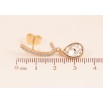 Сережки Xuping колір 18K з кристалами Swarovski пусети "Дуги з кристальними крапельками Clear" фото №4
