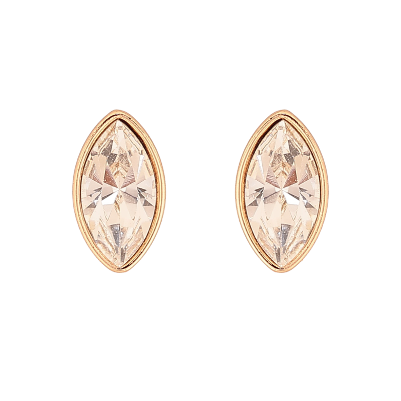 Серьги Xuping цвет 18K с кристаллами Swarovski пусеты "Кристалл Clear в огранке Маркиз" фото №1