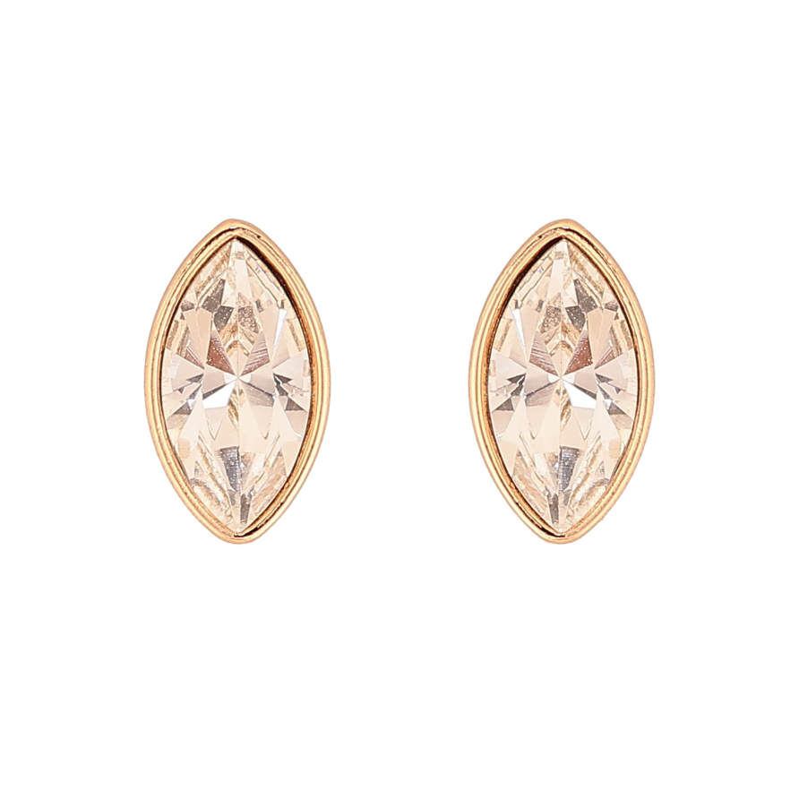 Сережки Xuping колір 18K з кристалами Swarovski пусети "Кристал Clear в ограновуванні Маркіз" фото №1