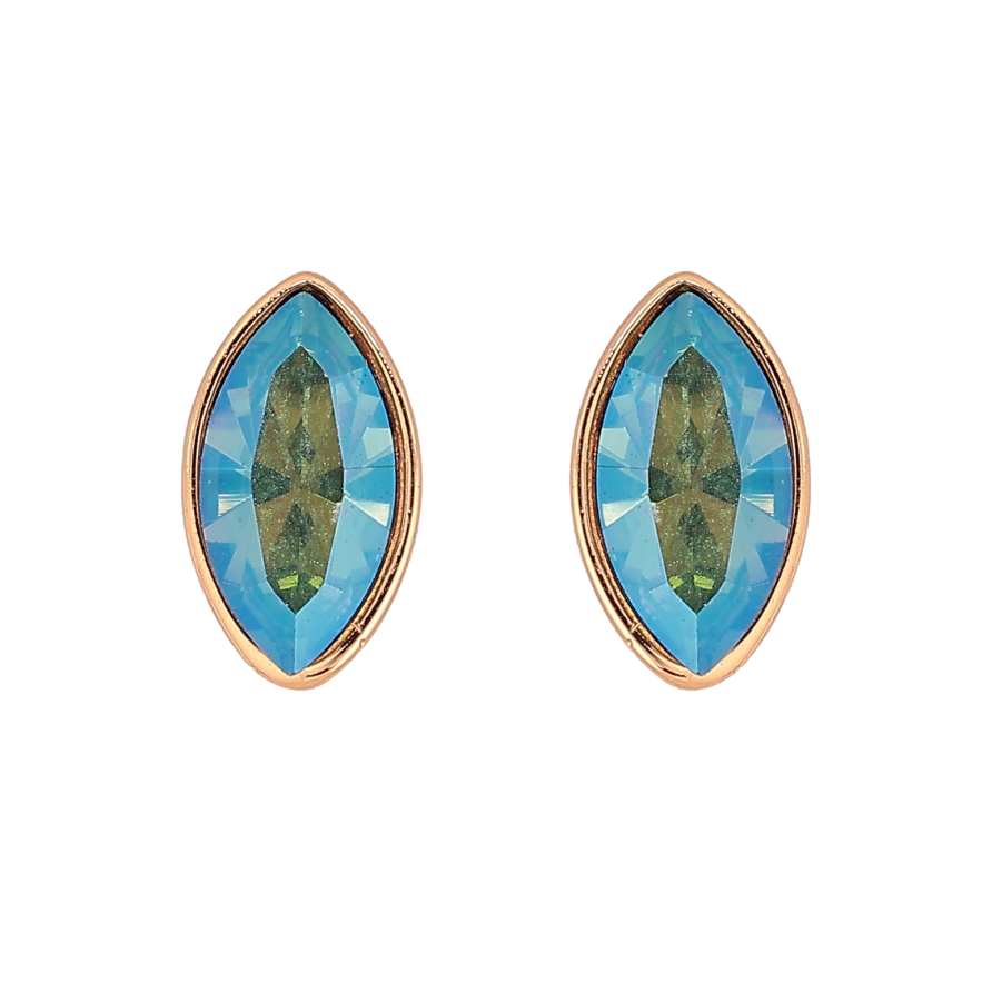 Сережки Xuping колір 18K з кристалами Swarovski пусети "Кристал Erinite АВ в ограновуванні Маркіз" фото №1