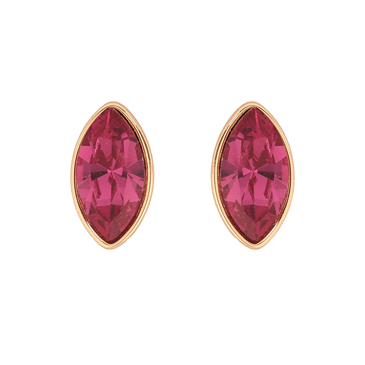 Сережки Xuping колір 18K з кристалами Swarovski пусети "Кристал Fuchsia в ограновуванні Маркіз" фото №15