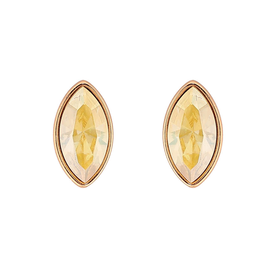 Сережки Xuping колір 18K з кристалами Swarovski пусети "Кристал Jonquil АВ в ограновуванні Маркіз" фото №1