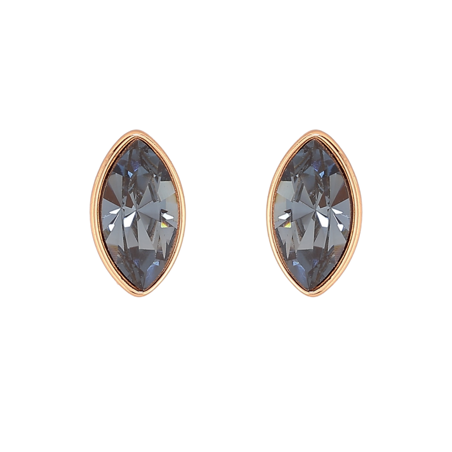 Сережки Xuping колір 18K з кристалами Swarovski пусети "Кристал Montana в ограновуванні Маркіз" фото №1