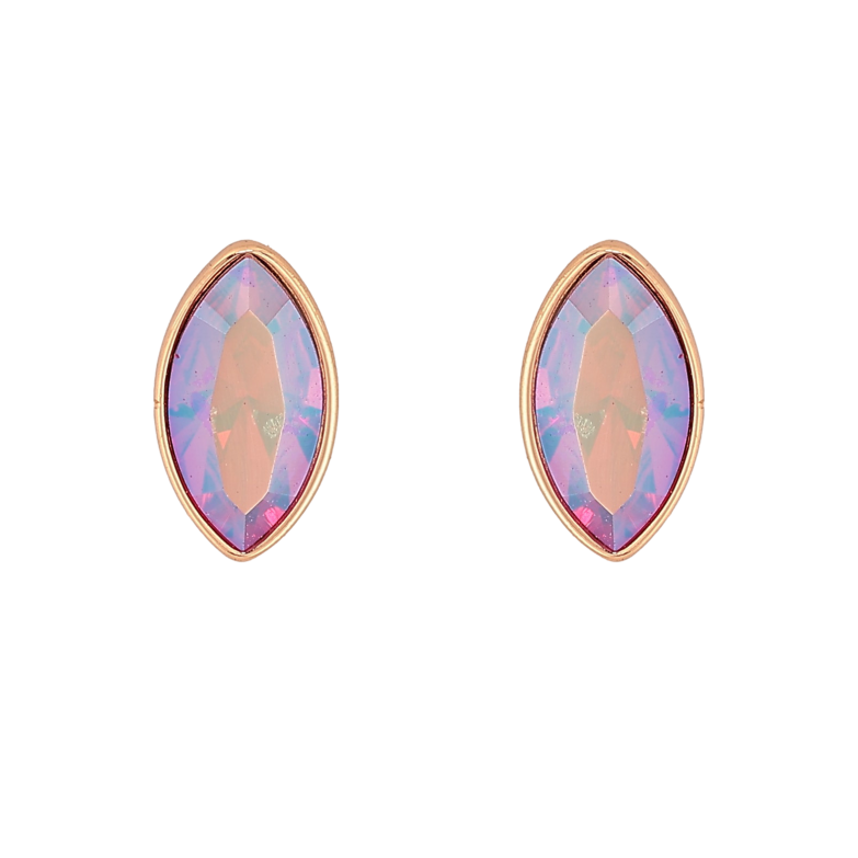 Серьги Xuping цвет 18K с кристаллами Swarovski пусеты "Кристалл Rose AB в огранке Маркиз" фото №1