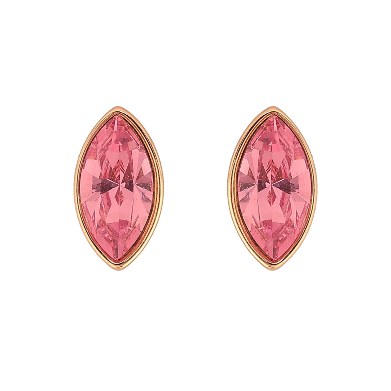 Серьги Xuping цвет 18K с кристаллами Swarovski пусеты "Кристалл Rose в огранке Маркиз" фото №1