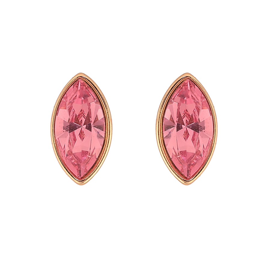 Сережки Xuping колір 18K з кристалами Swarovski пусети "Кристал Rose в ограновуванні Маркіз" фото №1