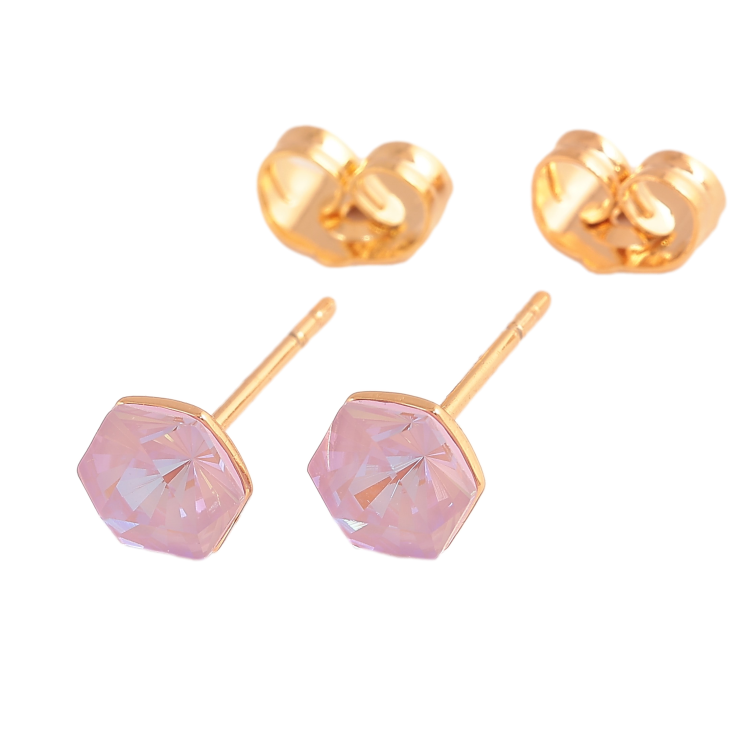 Сережки Xuping колір 18K з кристалами Swarovski пусети "Кристальний багатогранник Lavender Delite" фото №14 Сережки Xuping колір 18K з кристалами Swarovski пусети "Кристальний багатогранник Lavender Delite" фото №14