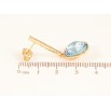Сережки Xuping колір 18K з кристалами Swarovski пусети "Кристали Aquamarine" фото №3
