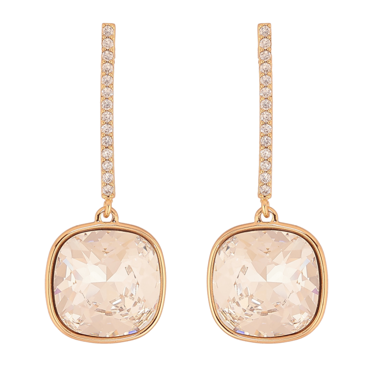 Сережки Xuping колір 18K з кристалами Swarovski пусети "Кристали Clear" фото №10