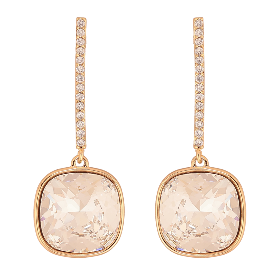 Сережки Xuping колір 18K з кристалами Swarovski пусети "Кристали Clear" фото №1