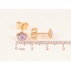 Сережки Xuping колір 18K з кристалами Swarovski пусети "Квіточки Provence Lavender" фото №2