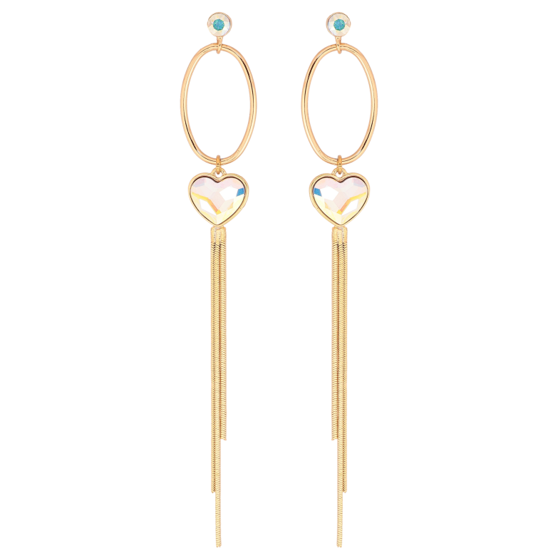 Серьги Xuping цвет 18K с кристаллами Swarovski пусеты "Овальные подвески с кристаллами АВ" фото №1 Серьги Xuping цвет 18K с кристаллами Swarovski пусеты "Овальные подвески с кристаллами АВ" фото №1