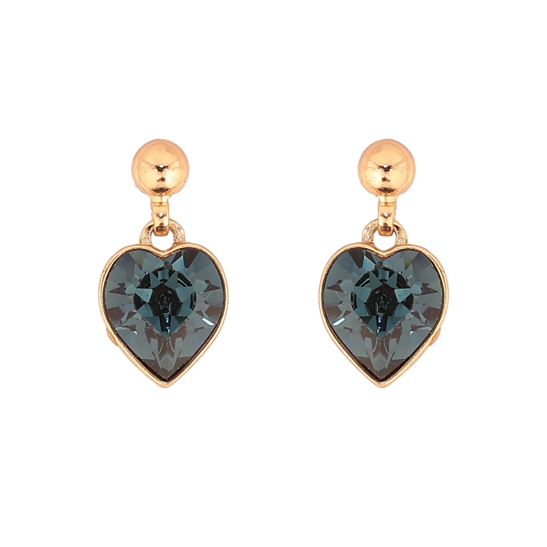 Серьги Xuping цвет 18K с кристаллами Swarovski пусеты "Подвески с кристаллами Montana" фото №1