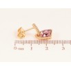 Сережки Xuping колір 18K з кристалами Swarovski пусети "Замочки з кристалом Amethyst" фото №2