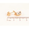 Сережки Xuping колір 18K з кристалами Swarovski пусети "Замочки з кристалом Clear" фото №2