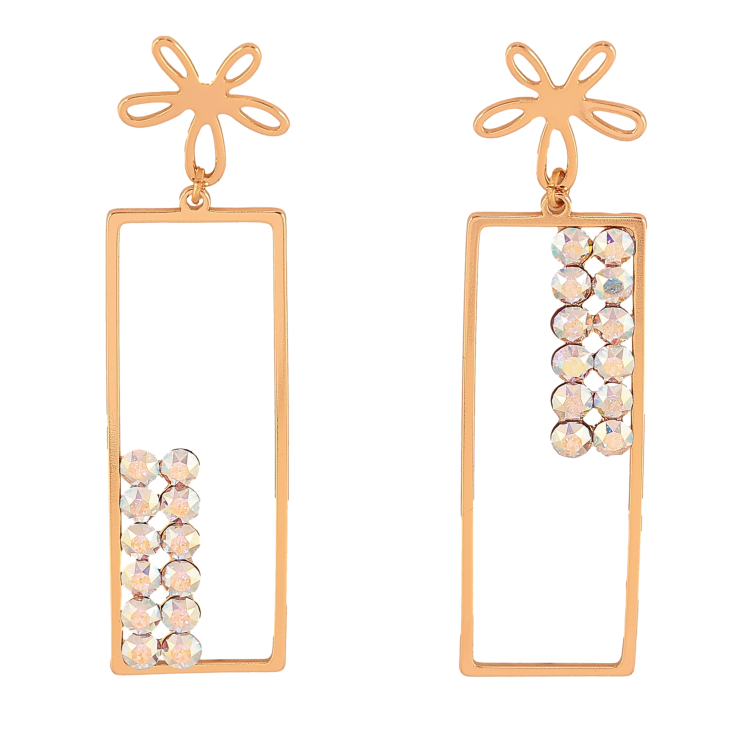 Сережки Xuping колір 18K з кристалами Swarovski пусети "Підвіски з кристалами АВ" фото №17