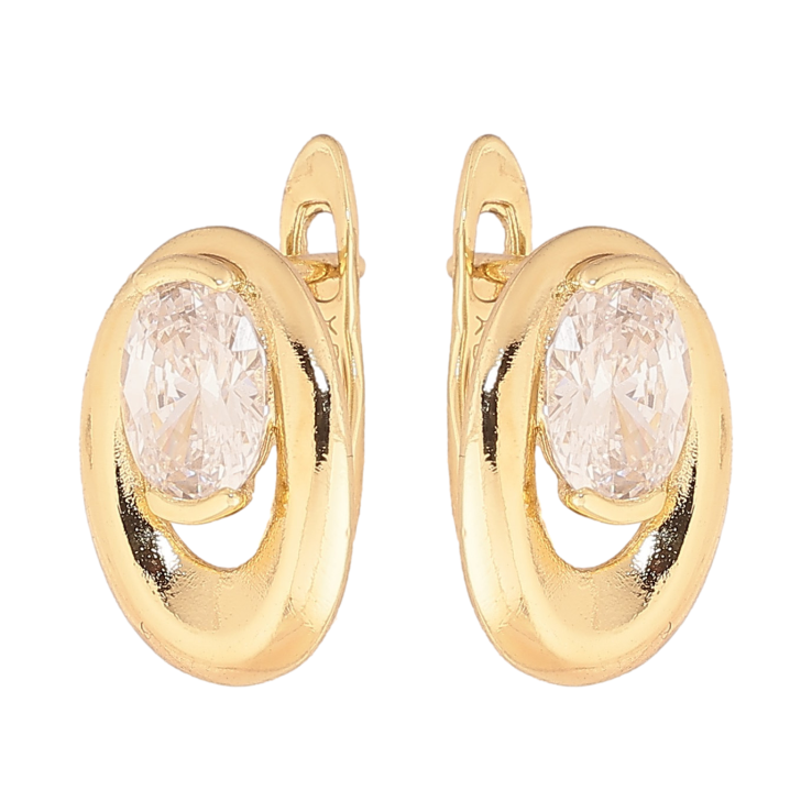 Сережки Xuping колір Позолота 14K англійський замок "Візерунок з кристалами" фото №11 Сережки Xuping колір Позолота 14K англійський замок "Візерунок з кристалами" фото №11