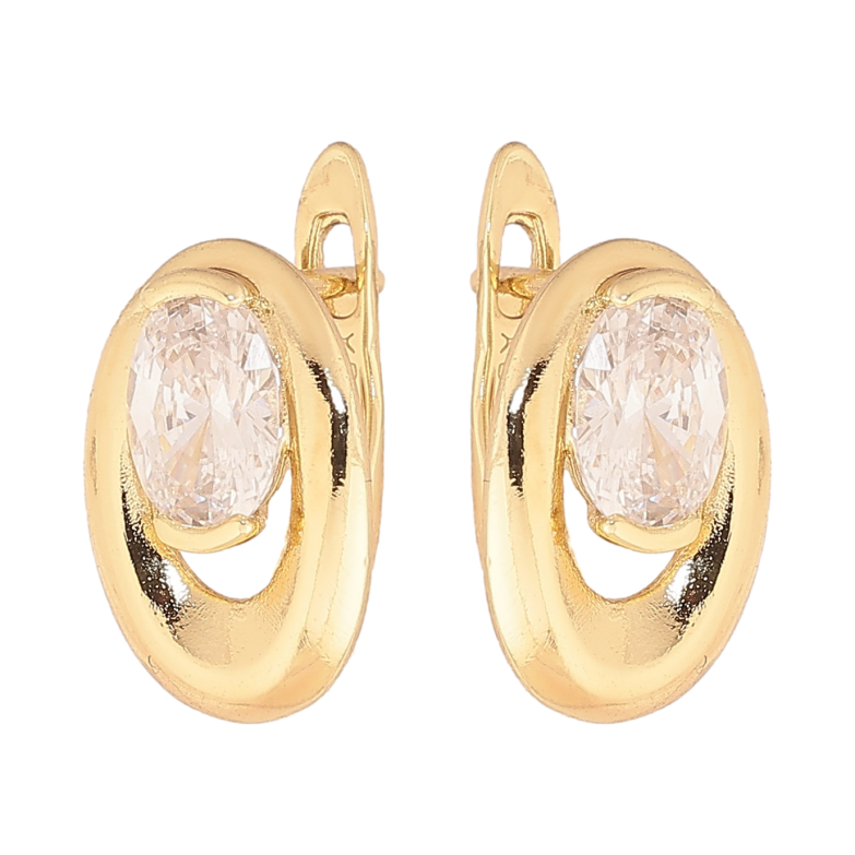 Сережки Xuping колір Позолота 14K англійський замок "Візерунок з кристалами" фото №14 Сережки Xuping колір Позолота 14K англійський замок "Візерунок з кристалами" фото №14