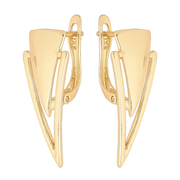 Сережки Xuping колір Позолота 14K англійський замок "Візерунок трикутниками" фото №23 Сережки Xuping колір Позолота 14K англійський замок "Візерунок трикутниками" фото №23