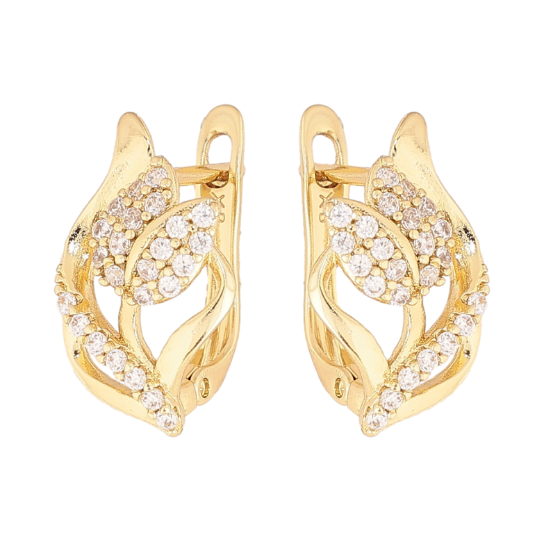 Сережки Xuping колір Позолота 14K англійський замок "Тюльпани" фото №6 Сережки Xuping колір Позолота 14K англійський замок "Тюльпани" фото №6