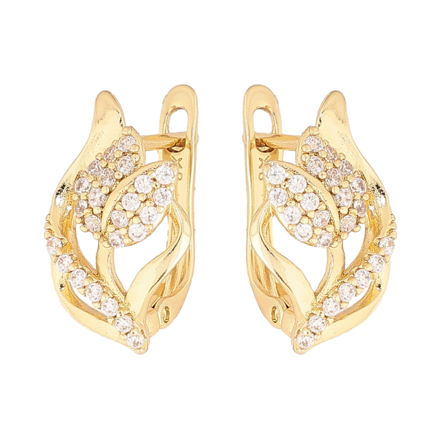 Сережки Xuping колір Позолота 14K англійський замок "Тюльпани" фото №1 Сережки Xuping колір Позолота 14K англійський замок "Тюльпани" фото №1