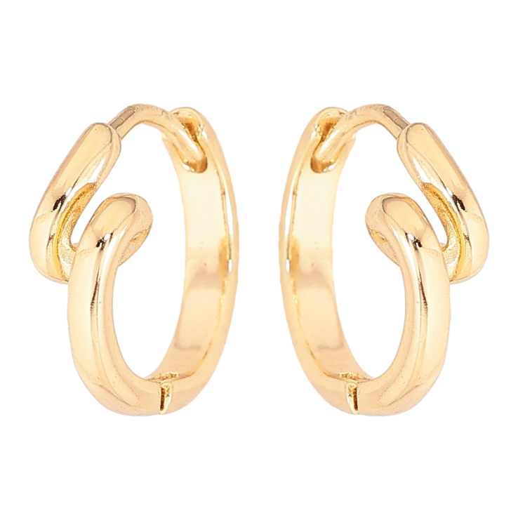 Сережки Xuping колір Позолота 14K колечка "Спіральний візерунок" фото №11