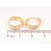 Серьги Xuping цвет Позолота 14K колечки "Классика, шир. 3мм" ø 14мм фото №2