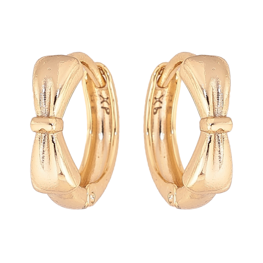 Сережки Xuping колір Позолота 14K колечка "Банти" фото №1