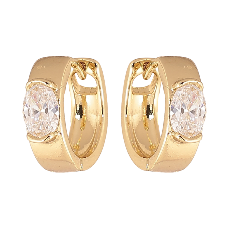 Серьги Xuping цвет Позолота 14K колечки "Вставка кристалл" фото №2 Серьги Xuping цвет Позолота 14K колечки "Вставка кристалл" фото №2