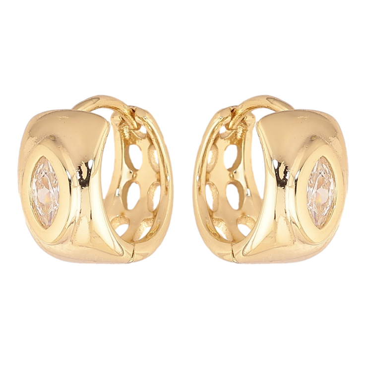 Сережки Xuping колір Позолота 14K колечка "Візерунок з кристалами" фото №19 Сережки Xuping колір Позолота 14K колечка "Візерунок з кристалами" фото №19