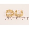 Сережки Xuping колір Позолота 14K колечка "Декоративний візерунок" фото №2 Сережки Xuping колір Позолота 14K колечка "Декоративний візерунок" фото №2