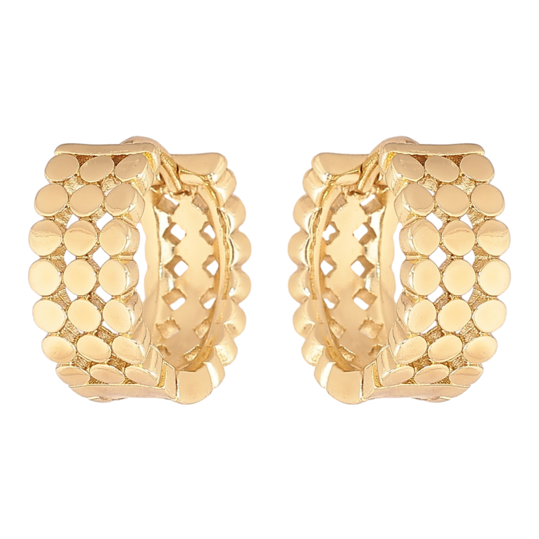 Сережки Xuping колір Позолота 14K колечка "Декоративний візерунок" фото №1 Сережки Xuping колір Позолота 14K колечка "Декоративний візерунок" фото №1