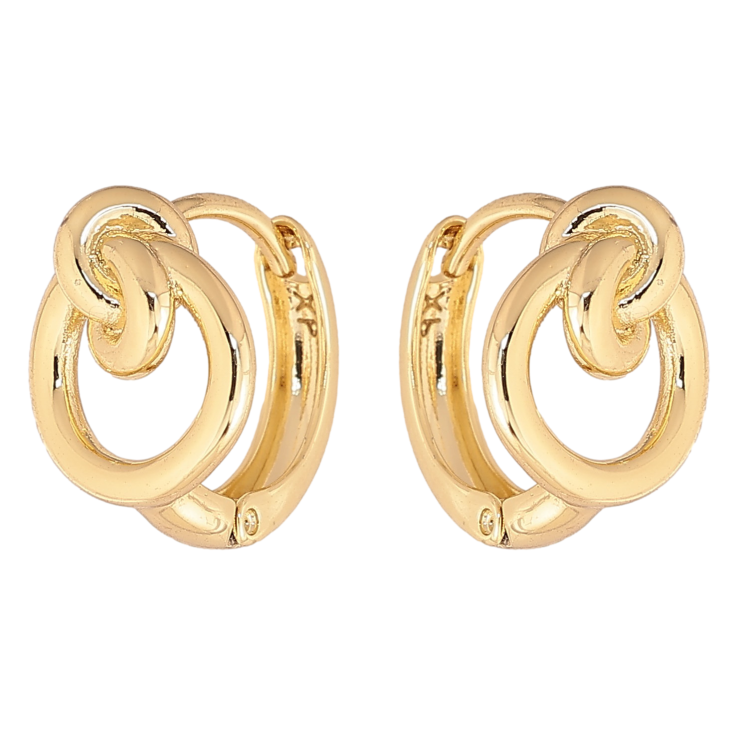 Сережки Xuping колір Позолота 14K колечка "Декоративний візерунок" фото №18