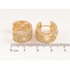 Сережки Xuping колір Позолота 14K колечка "Візерунок з кристалами" фото №2