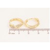 Серьги Xuping цвет Позолота 14K колечки "Узор с кристаллами" фото №2 Серьги Xuping цвет Позолота 14K колечки "Узор с кристаллами" фото №2
